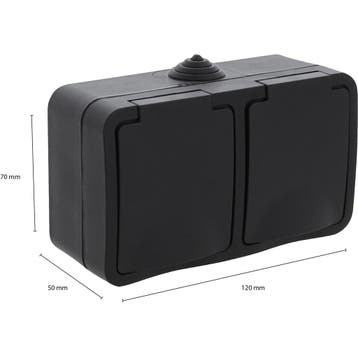 Q-LINK - Wandcontactdoos - Buitenstopcontact - Opbouw -, Kunststof, Minder dan 50 watt, Overige typen, Nieuw