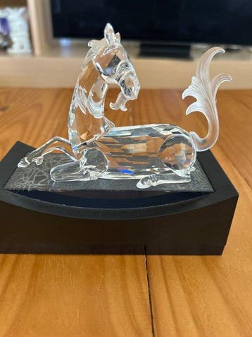 Swarovski - Figuur - Caballo de cristal reclinado - Glas,
