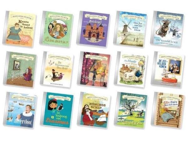 Veiling - Hollandse Helden zilveren kinderboekjes set (15-de, Boeken, Kinderboeken | Jeugd | onder 10 jaar