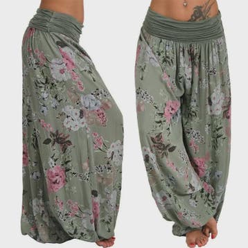 Dames Harembroek met Digitale Print - Wijdvallend & Comforta, Kleding | Dames, Grote Maten, Verzenden, Nieuw