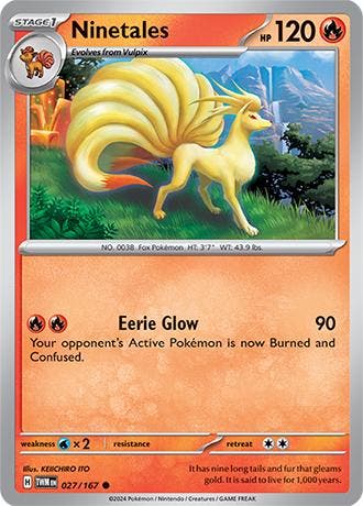 Ninetales 027/167 reverse holo Twilight Masquerade, Ophalen of Verzenden, Nieuw, Losse kaart, Foil