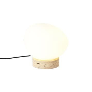 Japandi tafellamp beige met opaal glas - Sally, Verzenden, Nieuw