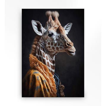 *WOONWINKEL* Urban Cotton Giraffe Wandkleed In Frame L 145x1, Verzenden, Nieuw