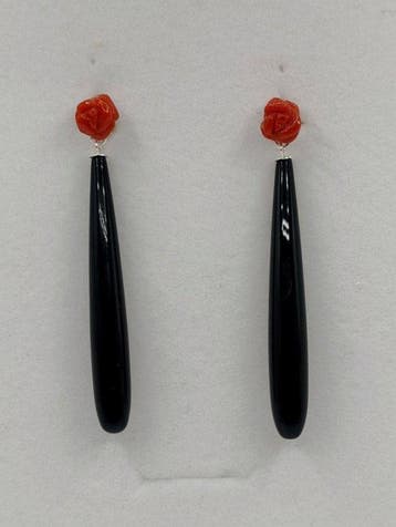 Zonder minimumprijs - Hangoorbellen Zilver, Onyx en, Sieraden, Tassen en Uiterlijk