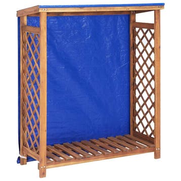 vidaXL Haardhoutopslag 105x38x115 cm massief acaciahout, Verzenden, Nieuw