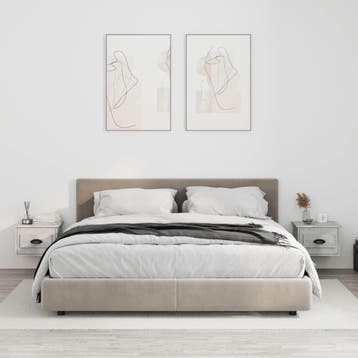 vidaXL Nachtkastjes 2 st wandgemonteerd 41,5x36x28 cm, Huis en Inrichting, Slaapkamer | Nachtkastjes, Minder dan 45 cm, Verzenden