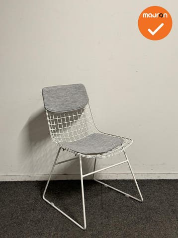 HKliving wire stoel - kantinestoel - wit, Vergader- of Presentatieruimte, Ophalen of Verzenden, Gebruikt, Stoel