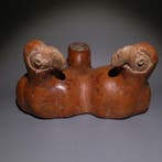 Colima, Mexico, Terracotta Zeldzame dubbele vaas Parrot. 21