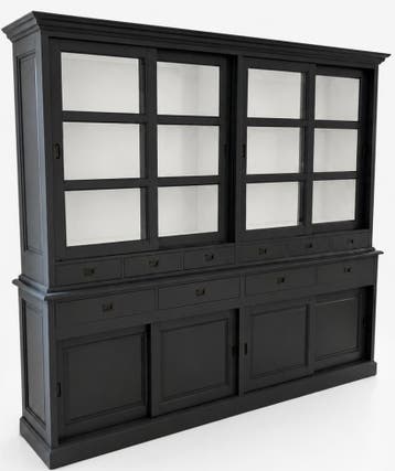 Buffetkast antraciet - wit Blaricum 265cm, Huis en Inrichting, Ophalen of Verzenden, Nieuw