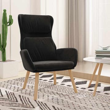 vidaXL Relaxstoel fluweel zwart, Verzenden, Nieuw
