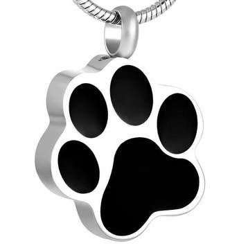 Assieraad, ashanger pootje dier zilver/zwart, Sieraden, Tassen en Uiterlijk, Kettinghangers, Nieuw, Zwart, Overige materialen