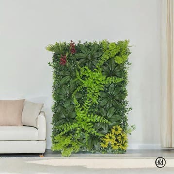 Kunstplant Muurpaneel Groen met Gras en Buxus - Decoratieve, Tuin en Terras, Verzenden, Nieuw