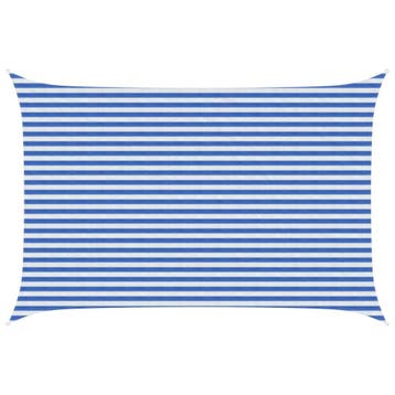 vidaXL Zonneschaduwzeil Rechthoekig 3 x 4 m HDPE Blauw en, Verzenden, Nieuw