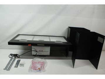 Exquisit FKH92-3BL - Wandschouw - 90 cm - 3 standen - Zwart, Witgoed en Apparatuur, Afzuigkappen, Verzenden, Zo goed als nieuw