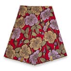 Afrikaanse wax print stof - Rood Paars Vintage Garden Bloom, Hobby en Vrije tijd, Stoffen en Lappen, Ophalen of Verzenden, Nieuw