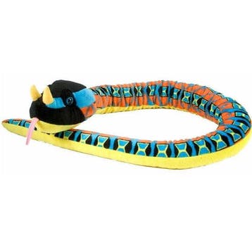 Pluche neushoornadder knuffel - slang - 137 cm - pluche, Verzenden, Nieuw