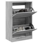 vidaXL Schoenenkast 60x34x96,5 cm bewerkt hout grijs sonoma, Verzenden, Nieuw