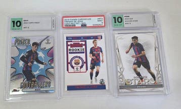 Lotto 3 Trading Cards FC BARCELONA - GAVI Topps Finest GEM, Nieuw