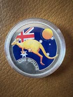 Australië. 1 Dollar 2006 Kangaroo - Colorized, 1 Oz (.999), Postzegels en Munten