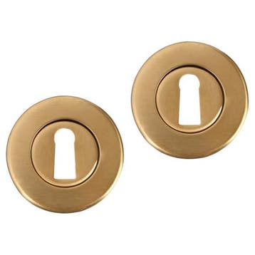 Deurbeslag | Sleutelrozet | Differnz (Rond, RVS, Goud), Verzenden, Nieuw