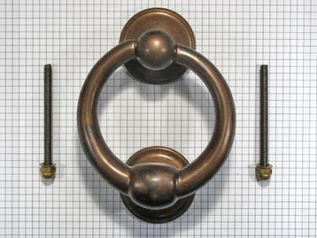 Deurklopper rond, messing antiek, Verzenden, Nieuw