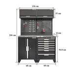 Gereedschapskasten set wandlengte 136 cm.  metaal omkleed, Ophalen of Verzenden, Nieuw