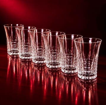 Val Saint Lambert - Drinkglas (6) - Mery Esneux - geslepen