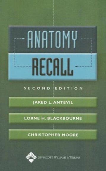 Anatomy Recall - Jared Antevil 9780781798853, Boeken, Verzenden, Gelezen, Jared Antevil