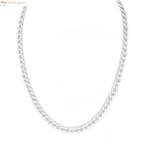Zilveren 5 mm holle gourmet schakel ketting 60 cm, Verzenden, Nieuw, Zilver