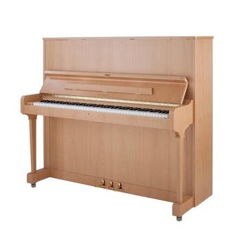 Petrof P 125 F1 Satin Beech messing piano, Nieuw, Bruin, Piano