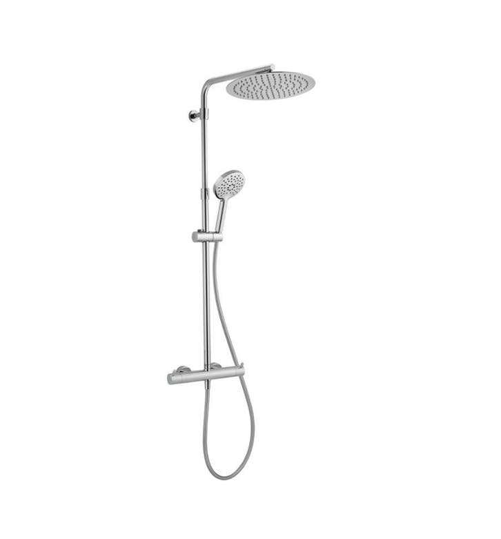 HUBER ROUND THERMOSTATISCH DOUCHESYSTEEM CHROOM, Doe-het-zelf en Verbouw, Sanitair, Kraan, Nieuw, Chroom, Ophalen of Verzenden