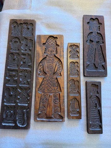 Decoratief ornament (5) - Nederland - Speculaasplanken, Antiek en Kunst