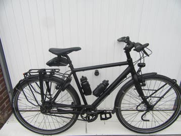 Jan Janssen vakantiefiets met Rohloff en getande riem 6647, 28 inch, 10 tot 15 versnellingen, Velgrem, Zo goed als nieuw