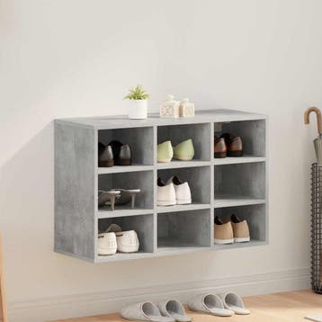 vidaXL Schoenenkast 77,5 x 30 x 51 cm Bewerkt hout, Verzenden, Nieuw