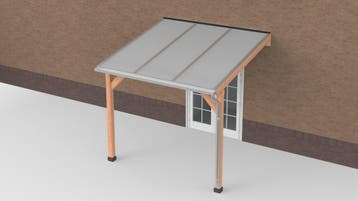 Douglas Terrasoverkapping Polycarbonaat Opaal Geschaafd 300, Nieuw