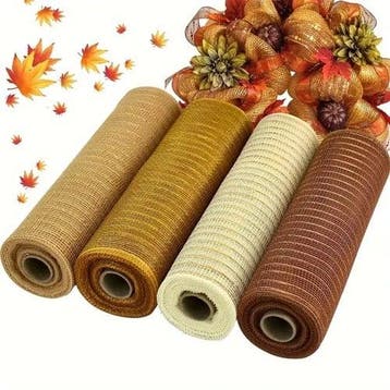 Decomesh metallic set goud en crèmetinten 26 cm rol 9 meter, Ophalen of Verzenden, Nieuw