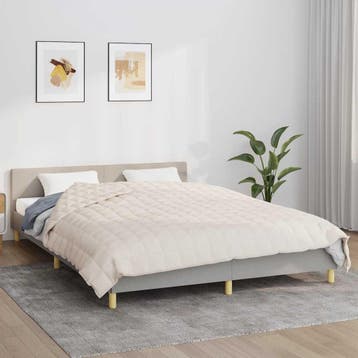 vidaXL Verzwaringsdeken 220x235 cm 15 kg stof, Verzenden, Nieuw