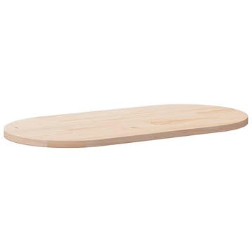 vidaXL Tafelblad 100x50x2,5 cm massief grenenhout ovaal, Verzenden, Nieuw