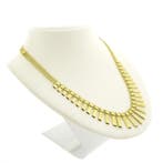 Gouden Cleopatra collier. (Ketting), Sieraden, Tassen en Uiterlijk, Kettingen, Ophalen of Verzenden, Gebruikt, Overige kleuren