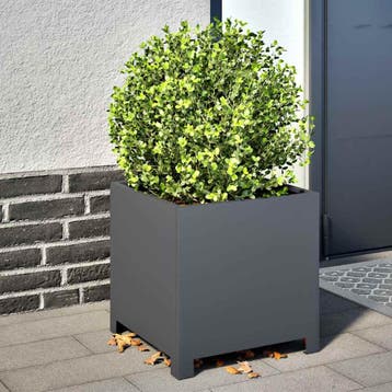 vidaXL Plantenbak 40x40x40 cm staal antracietkleurig, Tuin en Terras, Verzenden, Minder dan 60 cm, Nieuw, Metaal
