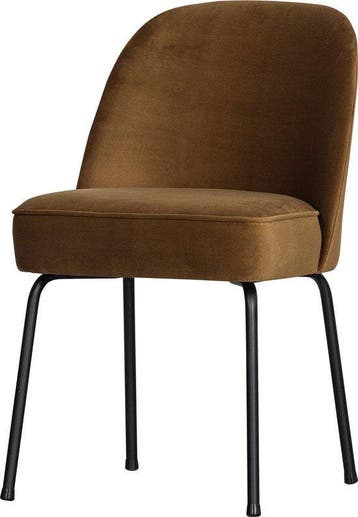 WOOOD Vogue Eetkamerstoel - Fluweel - Honinggeel - 83x50x60, Verzenden, Nieuw
