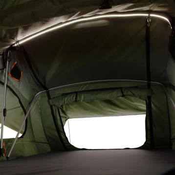 Daktent Lago - 2-personen - Incl. Matras - Zwart / Olijfgroe, Verzenden, Nieuw