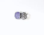 Ring Meteorit Campo del Cielo / Tansanit Ring / rauw /