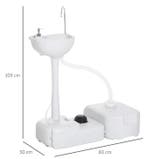 Camping Wastafel Draagbaar met Watertank en Zeeppomp, Verzenden, Nieuw