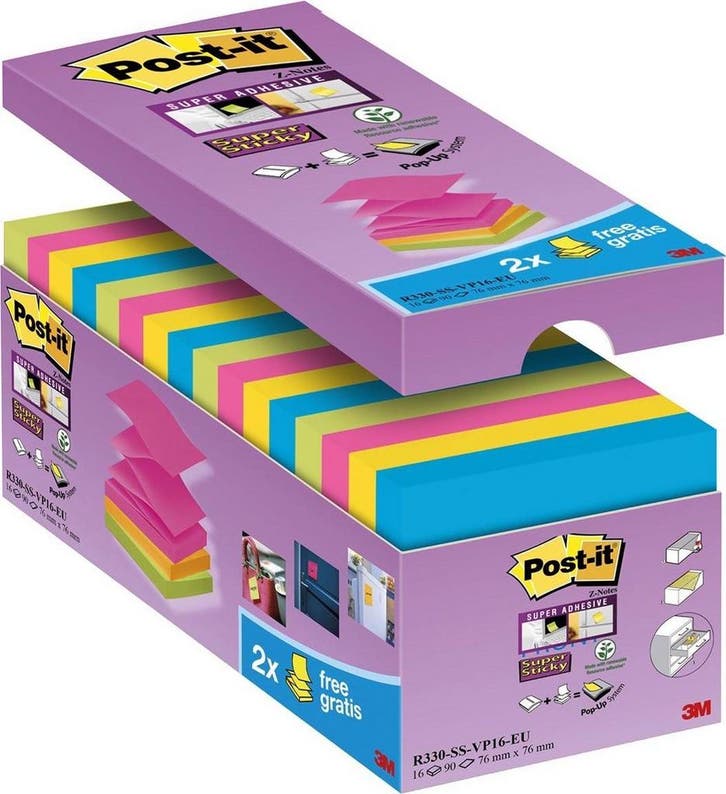 Post-it® Super Sticky Z-Notes Value Pack, Boeken, Hobby en Vrije tijd