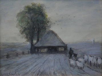 Louis Apol (1850-1936) - Winterlandschap, Antiek en Kunst, Kunst | Schilderijen | Klassiek