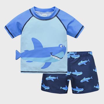 Zomer Zwempak Set Jongens met Haaienprint - T-shirt en Board, Verzenden, Nieuw