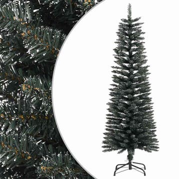 vidaXL Kunstkerstboom met standaard smal 120 cm PVC groen, Diversen, Verzenden, Nieuw