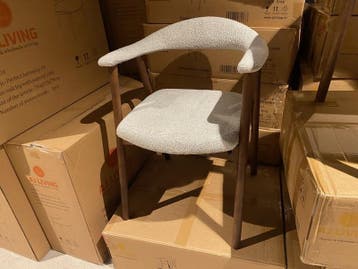 Set van 6 eetkamerstoelen AJ Living, Fred, zand, Nieuw