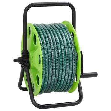vidaXL Slanghaspel vrijstaand met 20 m slang PVC groen, Verzenden, Nieuw